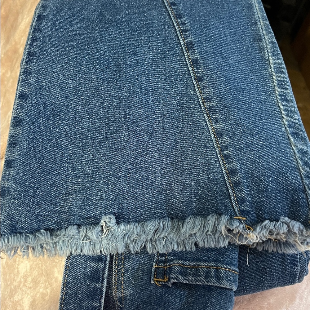 Vici Dark Blue Denim Flared Overalls in Small - Picture 11 of 12
